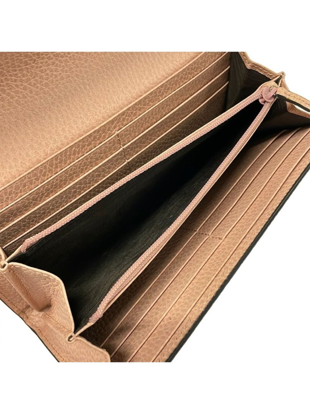 ★SOLD★ Gucci Wallet GG Marmont Continental Pink Beige Leather - Picture 5 of 7